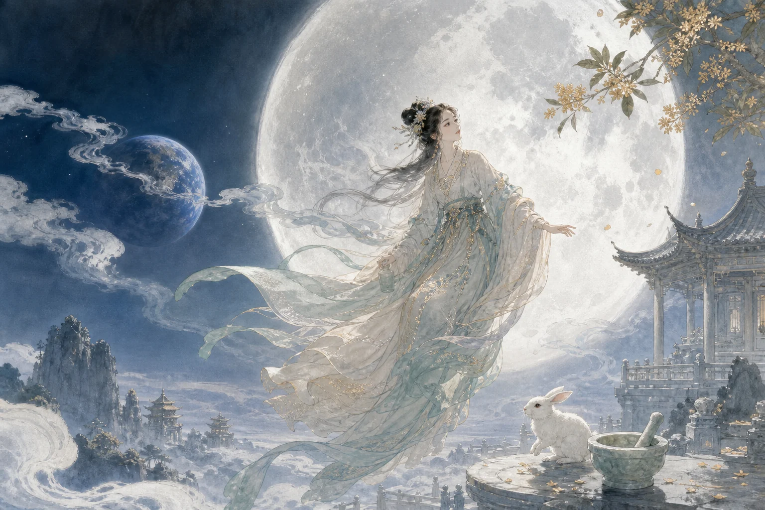 Chang’e in the moon palace